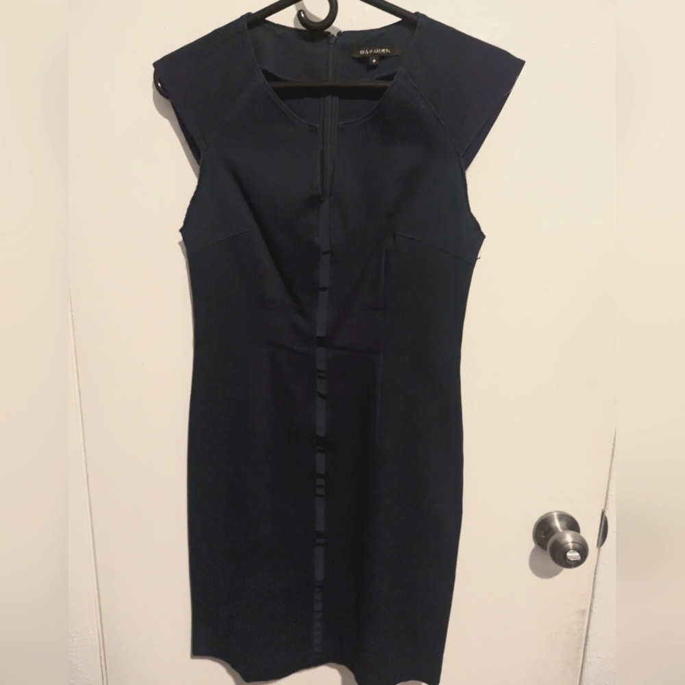 Ave & Aiden sheath dress navy blue 4